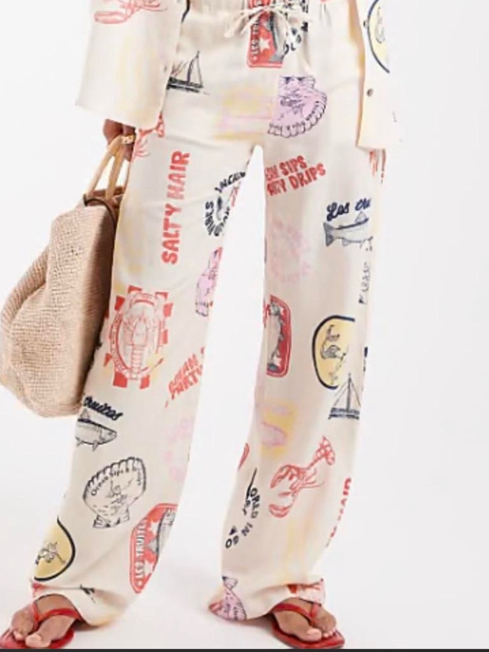 Pull&Bear printed summer pants